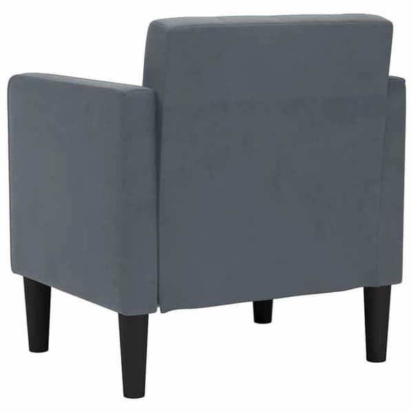 Maison Exclusive - Stol med armlæn i mørkegrå velour 53 cm