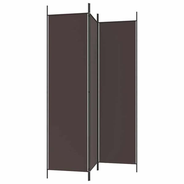 Maison Exclusive - Avskiljande vägg 3 paneler Brun 150x200 cm Tyg