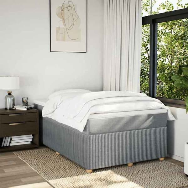 Maison Exclusive - Madras med lameller i lys grå 120x200cm Stof