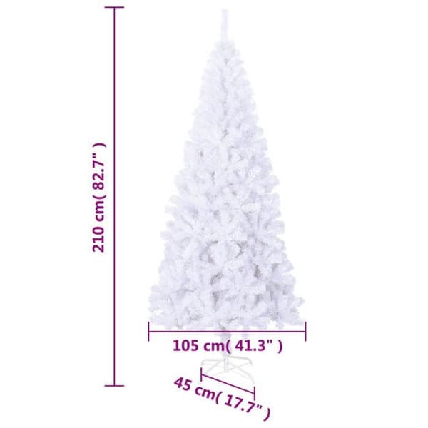Maison Exclusive - Keinopuu ja teräsjalka 210 cm 910 oksaa Vit