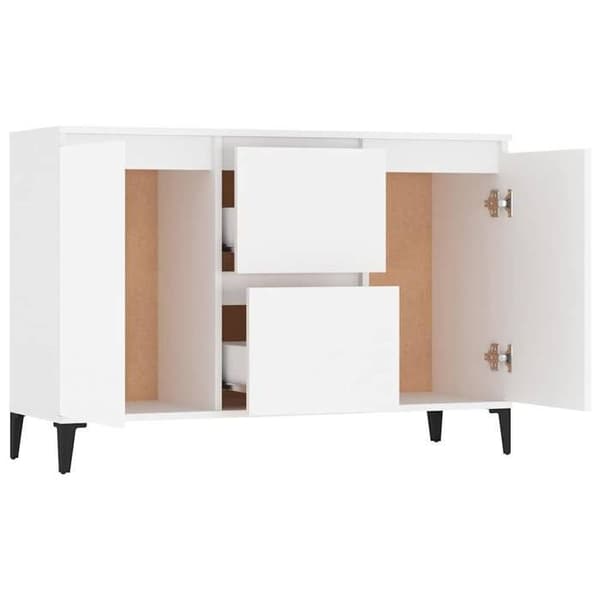 Buffé - EXKLUSIVT HUS - 102 x 35 x 70 cm - Vit - Spånskivor - Metallben Vit