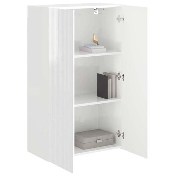 Maison Exclusive - Väggmonterad TV-möbel 59,5 x 31 x 100 cm Blank vit