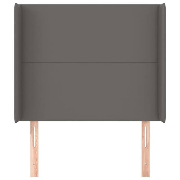 Maison Exclusive - Hovedgærde med ører Grå 103x16x118/128 cm Syntetisk læder Grå