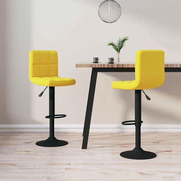 Maison Exclusive - 2 kpl keltainen samettinen baarijakkara