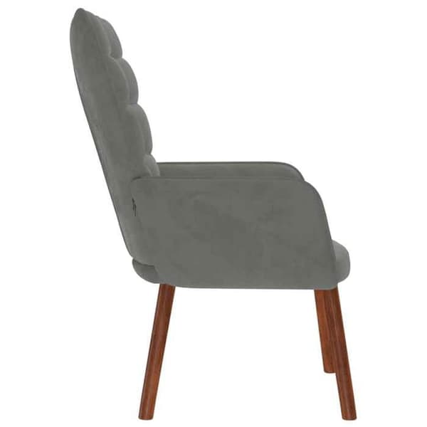 Maison Exclusive - Tummanharmaa samettinen rentoutumistuoli