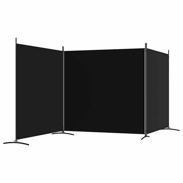 Maison Exclusive - Skillevæg 3 paneler Sort 525x180 cm Stof