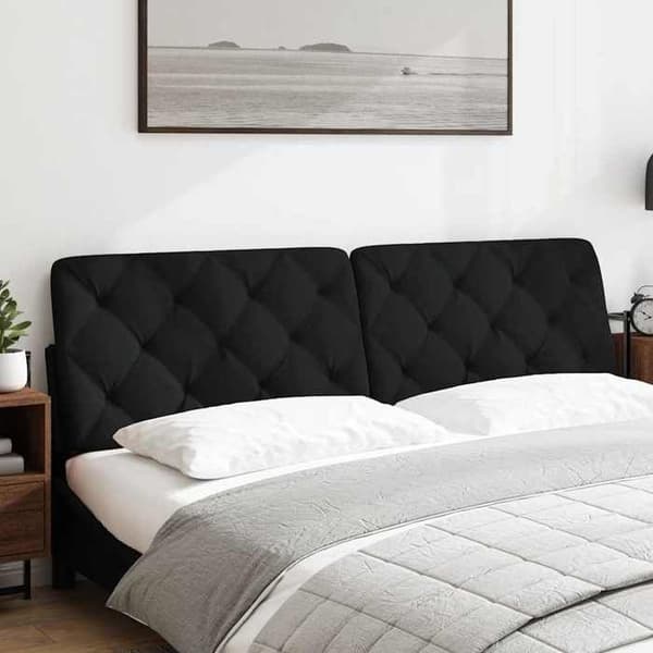 Maison Exclusive - Sort hovedgærdestofpude 180 cm