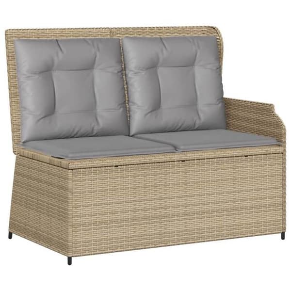 Maison Exclusive - Trädgårdsmöbler med kuddar 6 delar beige flätad resin