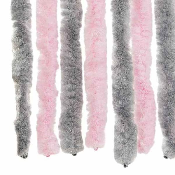 Maison Exclusive - Grå-silver och rosa myggnät 56x185 cm chenille