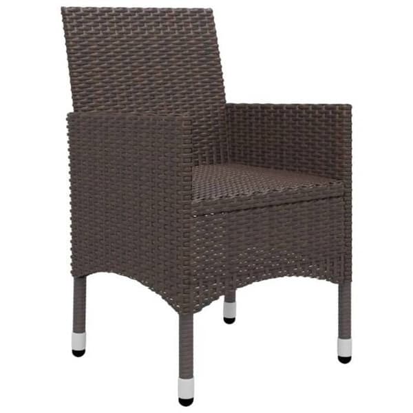Maison Exclusive - 5 osan puutarhapöytäryhmä ruskea brun