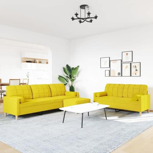 Maison Exclusive - 3 kpl sohvasetti, jalkatuki ja koristepillowit