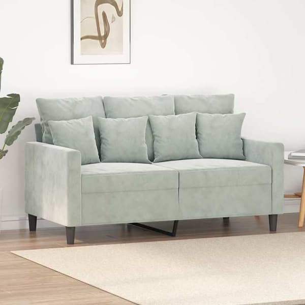Maison Exclusive - 2-personers sofa i lys grå 120 cm velour