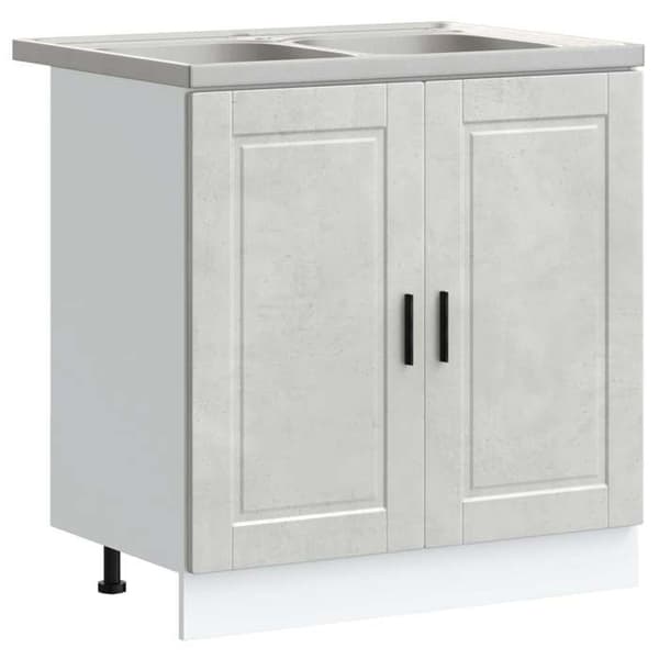 Maison Exclusive - Underskåp Porto 2 delar Grå 80 x 46 x 81,5 cm
