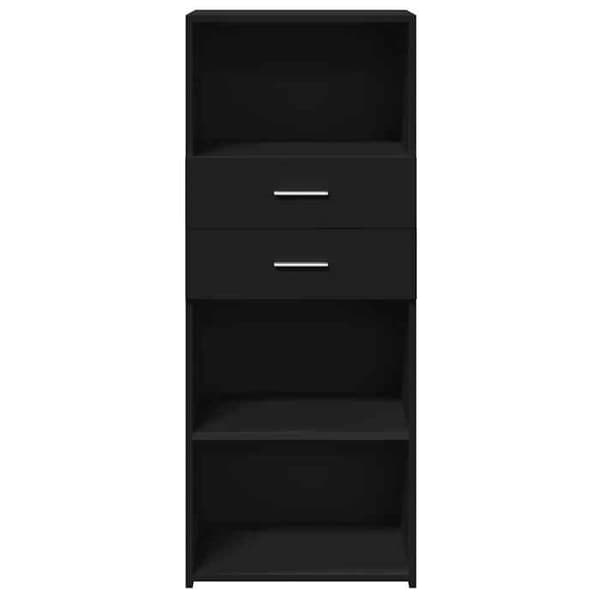Maison Exclusive - Sort høj buffet 50x42,5x124 cm ingeniørtræ