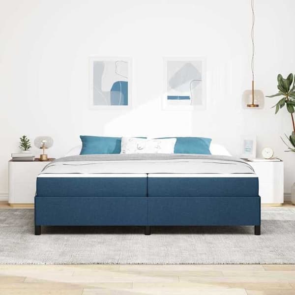 Maison Exclusive - Blå resårmadrass 200 x 200 cm tyg Blå