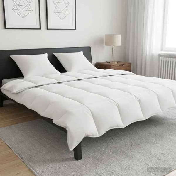 Maison Exclusive - Valkoinen Peitto Setti 200 x 240 cm Polyesteri, Bambuu
