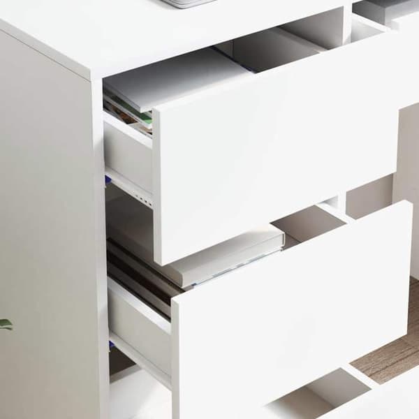 Maison Exclusive - Kontor Vit Ingenjörsträ 90 x 37,5 x 75 cm Vit