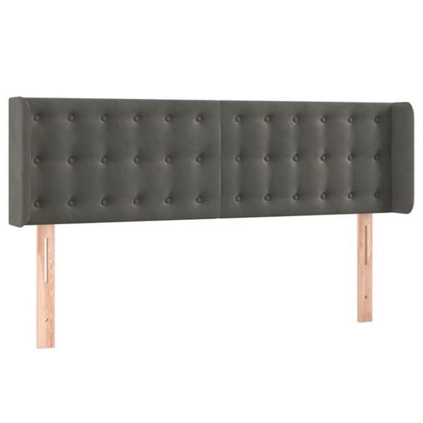 Maison Exclusive - LED-päätyharso Tummanharmaa 147x16x78/88 cm Sametti mörkgrå