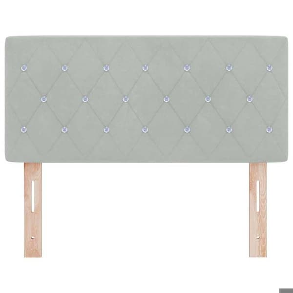 Maison Exclusive - Ljust grå sänggavel 90 cm Sammet