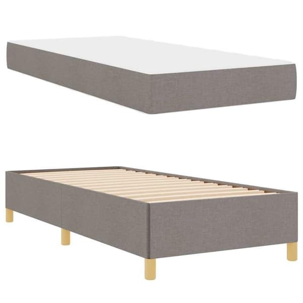 Maison Exclusive - Sängram Taupe 80 x 200 cm tyg Mol