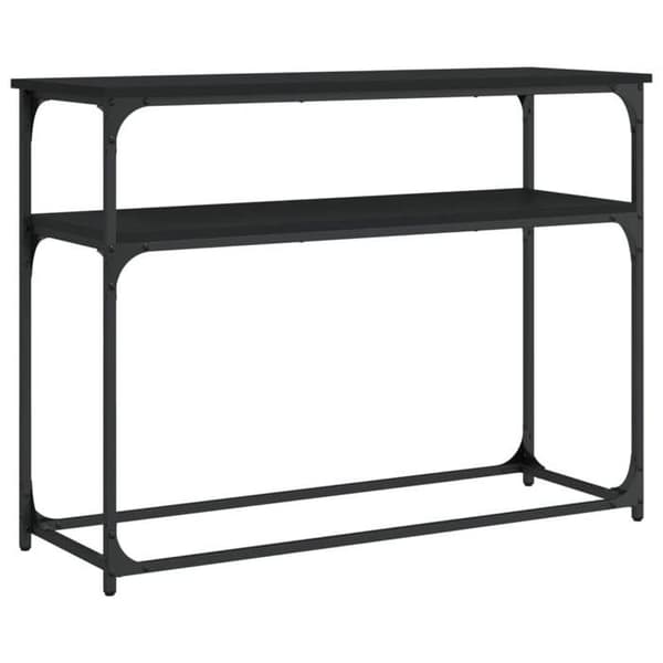 Maison Exclusive - Sort konsolbord 100x35,5x75 cm i ingeniørtræ