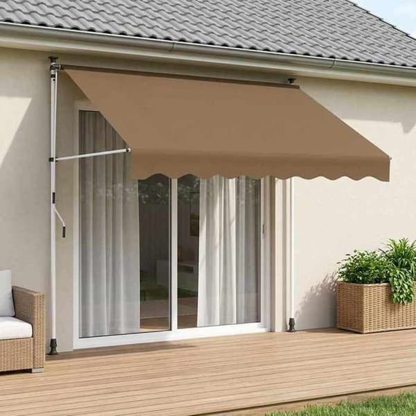 Maison Exclusive - Manuell utdragbar markis Beige 300 cm