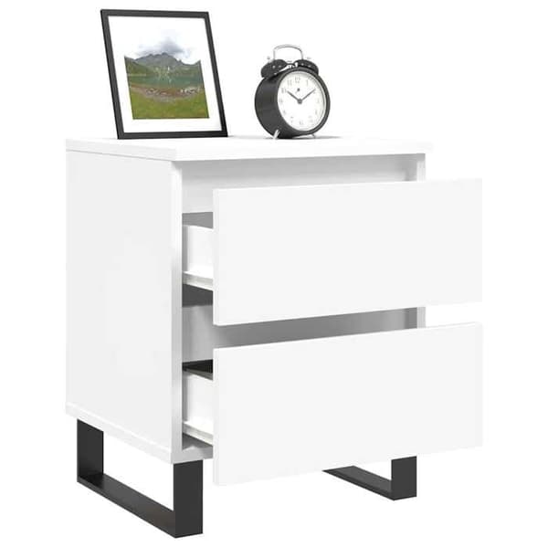 Maison Exclusive - Sängbord Vit 40x35x50 cm Ingenjörsträ Vit
