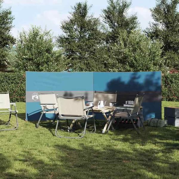 Maison Exclusive - Blå campingvindskydd 344x120 cm vattentät