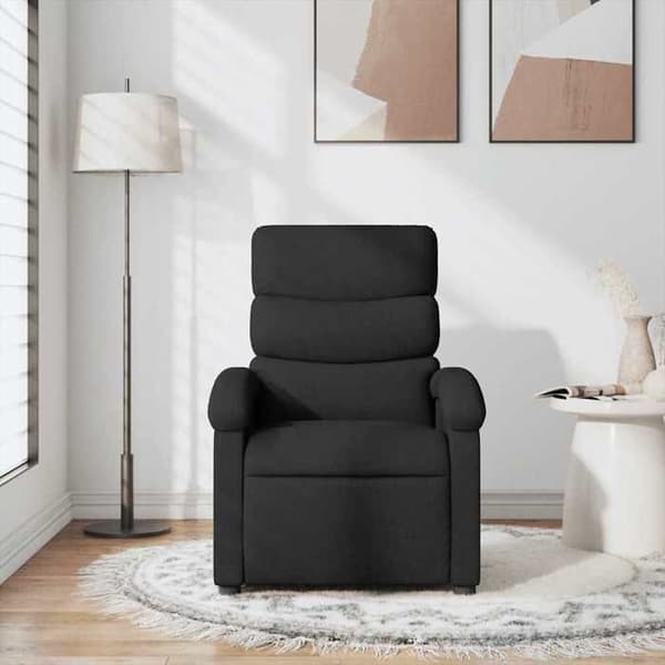 Maison Exclusive - Lænestol med massagefunktion, justerbar, sort stof