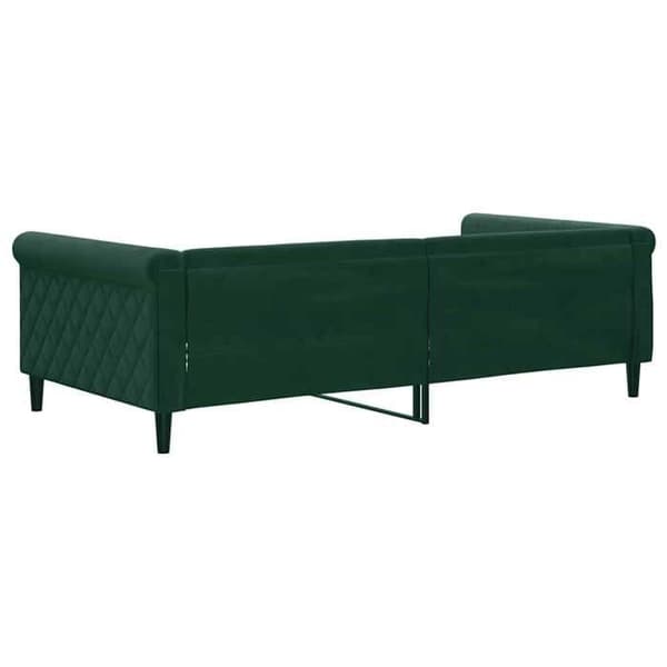 Maison Exclusive - Sängsoffa utan madrass mörkgrön 100x200 cm sammet