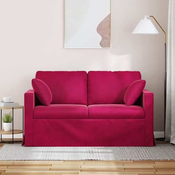 Maison Exclusive - Soffa Bordeaux 138 x 78 x 80 cm Sammet