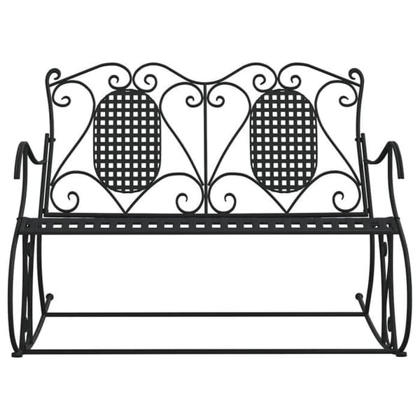 Gyngestol - Eksklusivt Hus - 2 pladser - 113 cm - Sort stål