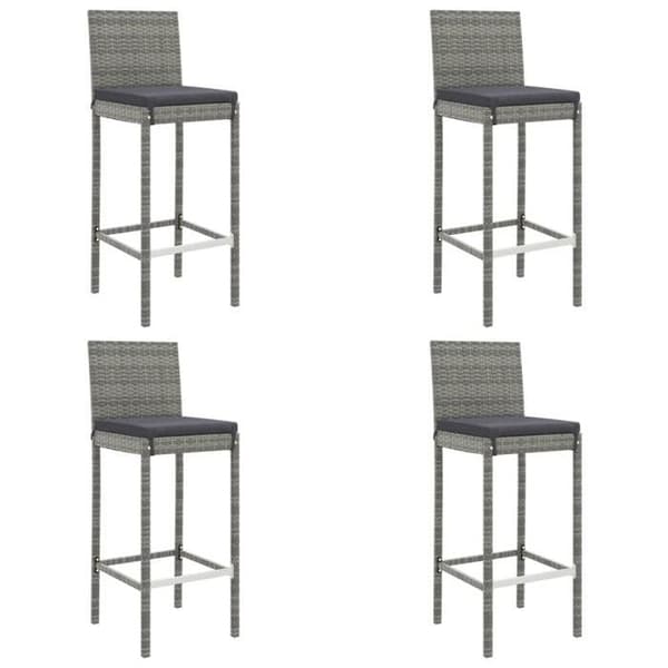 Havemøbel sæt - Maison Exclusive - Grå - Flettet harpik (poly rattan) - 5 dele