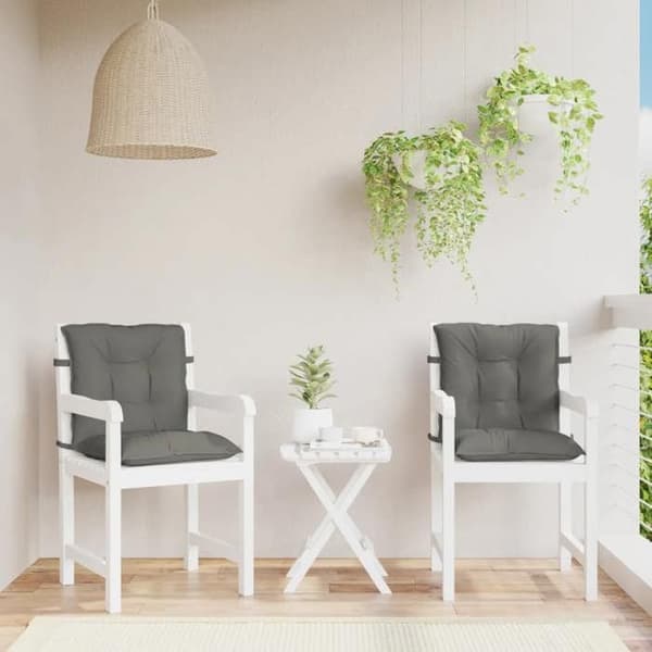 Maison Exclusive - Stolar med låg ryggstöd, 2-pack, mörkgrå blandning