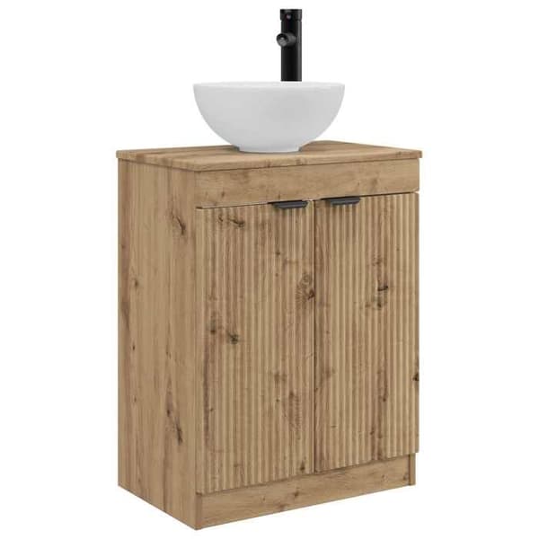 Maison Exclusive - Badeværelsesmøbel med håndvask i håndlavet eg