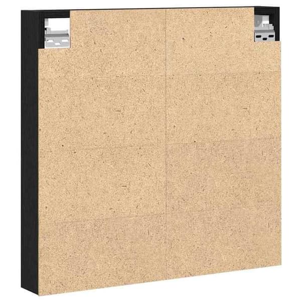 Maison Exclusive - Vitrine Vægmontering Sort Eg 60 x 8,5 x 58 cm svart ek