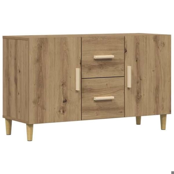 Maison Exclusive - Buffé i hantverksmässig ek 100x36x60 cm ingenjörsträ