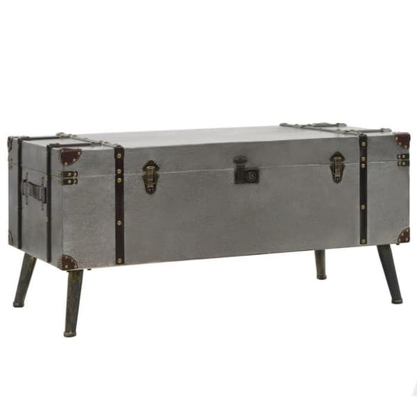 Maison Exclusive - Sofabord MDF og aluminium 102x51x47,5 cm Silver