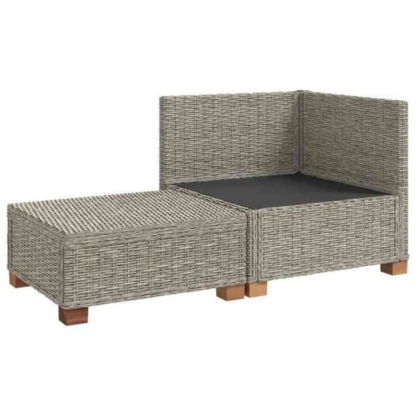 Maison Exclusive - 2 stk. Rattan Stue Sæt med GENDT Grå Kubu Puder