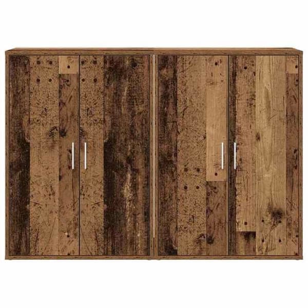 Maison Exclusive - Buffé 2 delar Antik trä 60 x 31 x 84 cm Ingenjörsträ