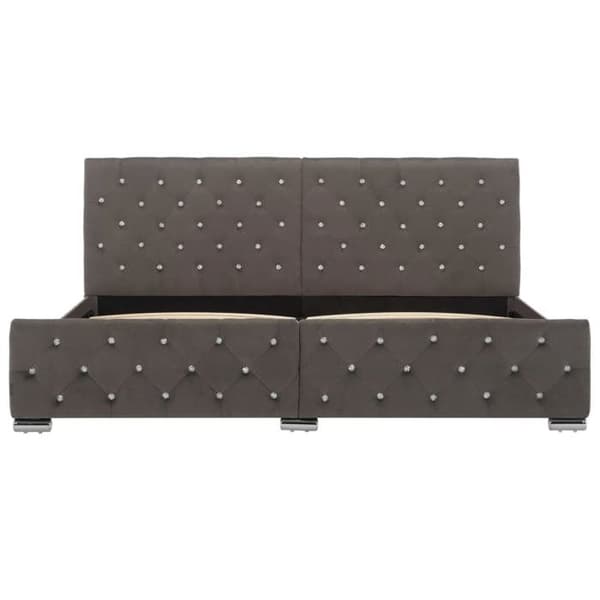 Maison Exclusive - Sengestel uden madras grå velour 180x200 cm Grå (sammet)