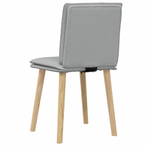 Maison Exclusive - Ruokatuolit 2 kpl vaaleanharmaa kangas