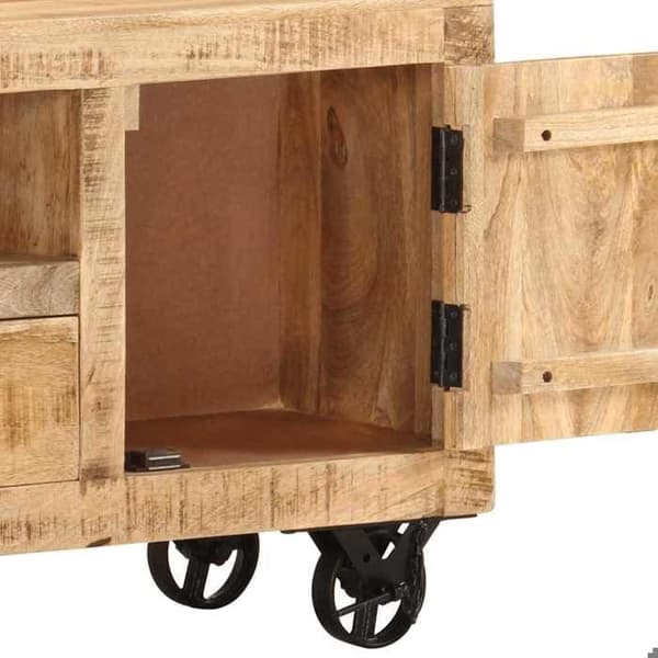 Maison Exclusive - TV-møbel i rå mangotræ 110x30x50 cm