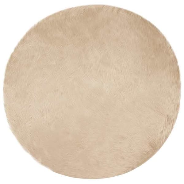 Maison Exclusive - Matta i falsk TAFALLA Beige Ø 80 cm Polyester