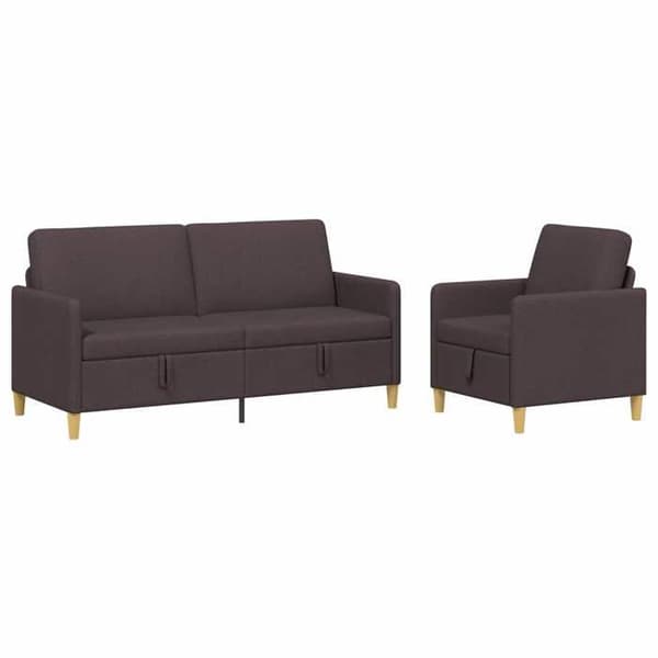 Maison Exclusive - Sofa med opbevaring 2 stk Mørkebrun Polyester
