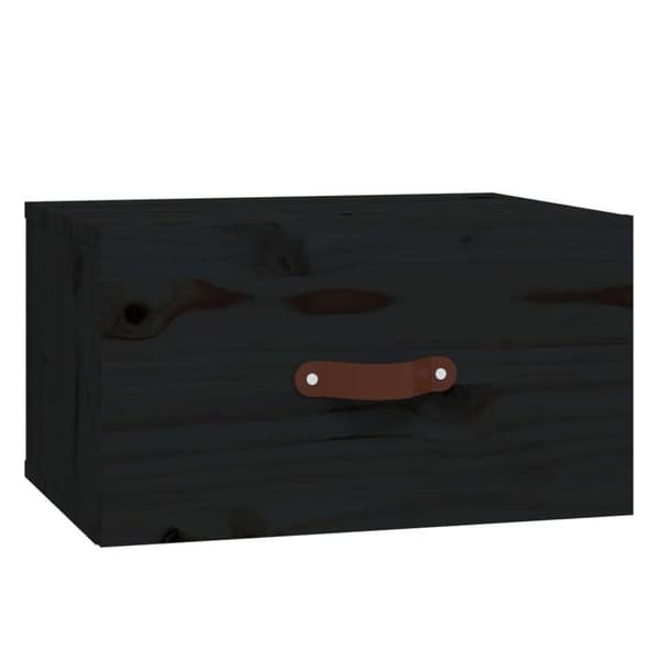 Maison Exclusive - Væghængte natborde 2 stk Sort 40x29,5x22 cm Svart
