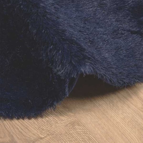 Tæppe shaggy - MAISON EXCLUSIVE - NAVARRA - 200x200 cm - marineblå - skridsikkert polyester marinblå