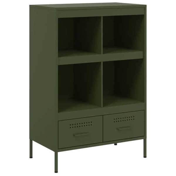 Maison Exclusive - Buffé hög olivgrön 68x39x101,5 cm stål