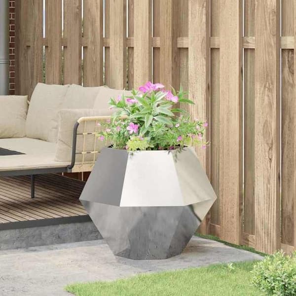 Maison Exclusive - Silverfärgad Planter 75 x 75 x 60 cm Galvaniserat stål
