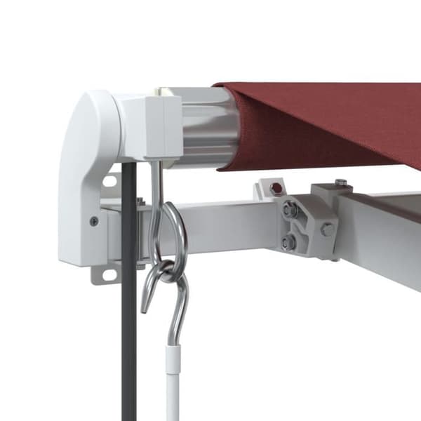 Maison Exclusive - Automatisk indtrækbar markise med bordeaux LED 450x350 cm